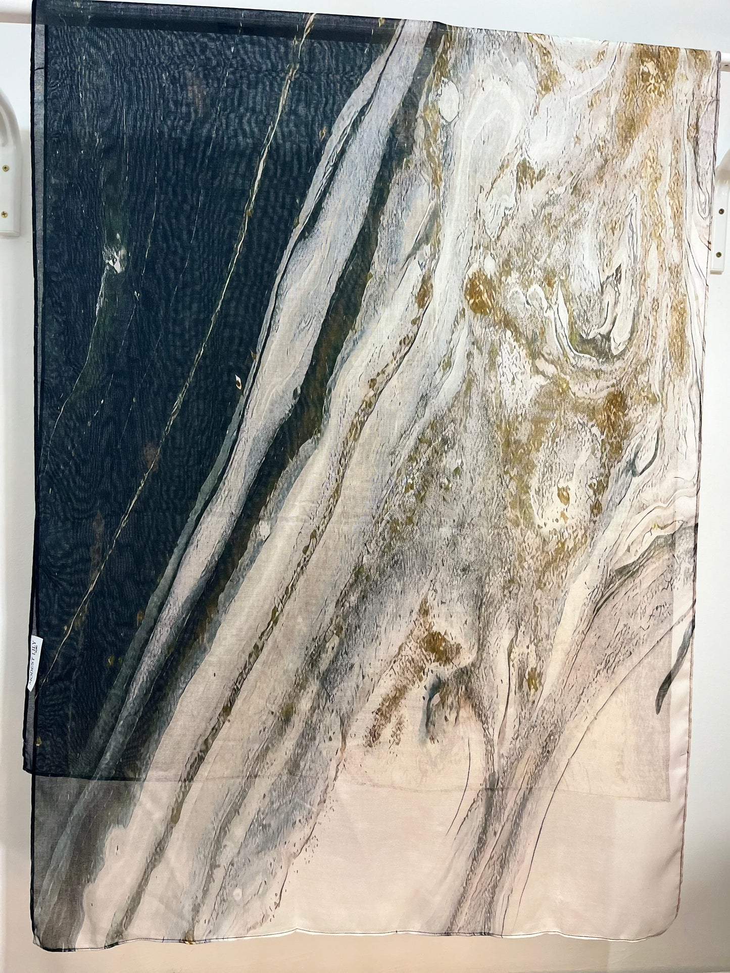 Black Modal Hijab with shimmer detail, made from lightweight breathable 100% Modal fabric