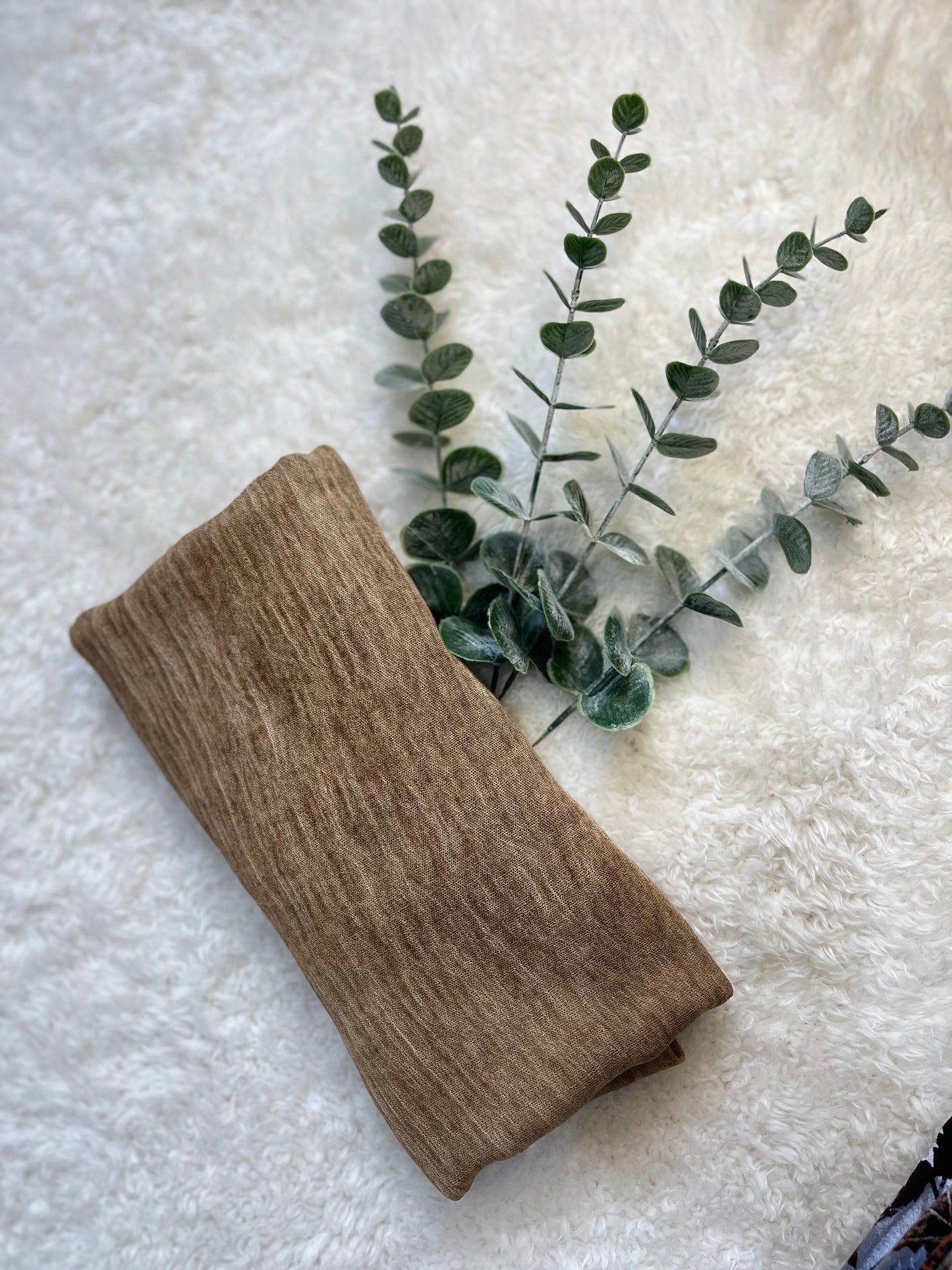 TEXURED RAYON HIJAB - BROWN SUGAR