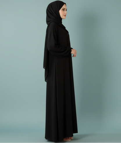 <meta name="title" content="Everyday Black Abaya – With Pockets | Modest Elegant Abaya">