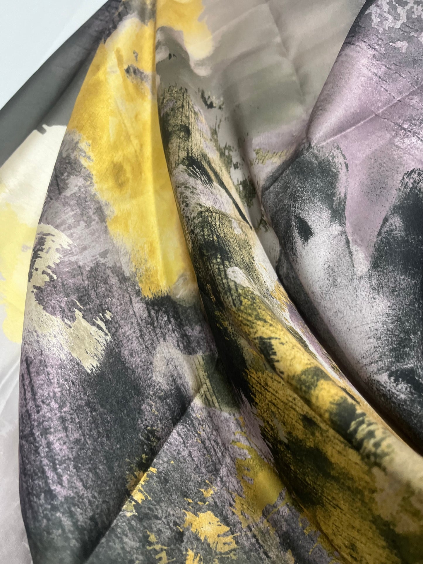 GOLD AND GREY SATIN HIJAB