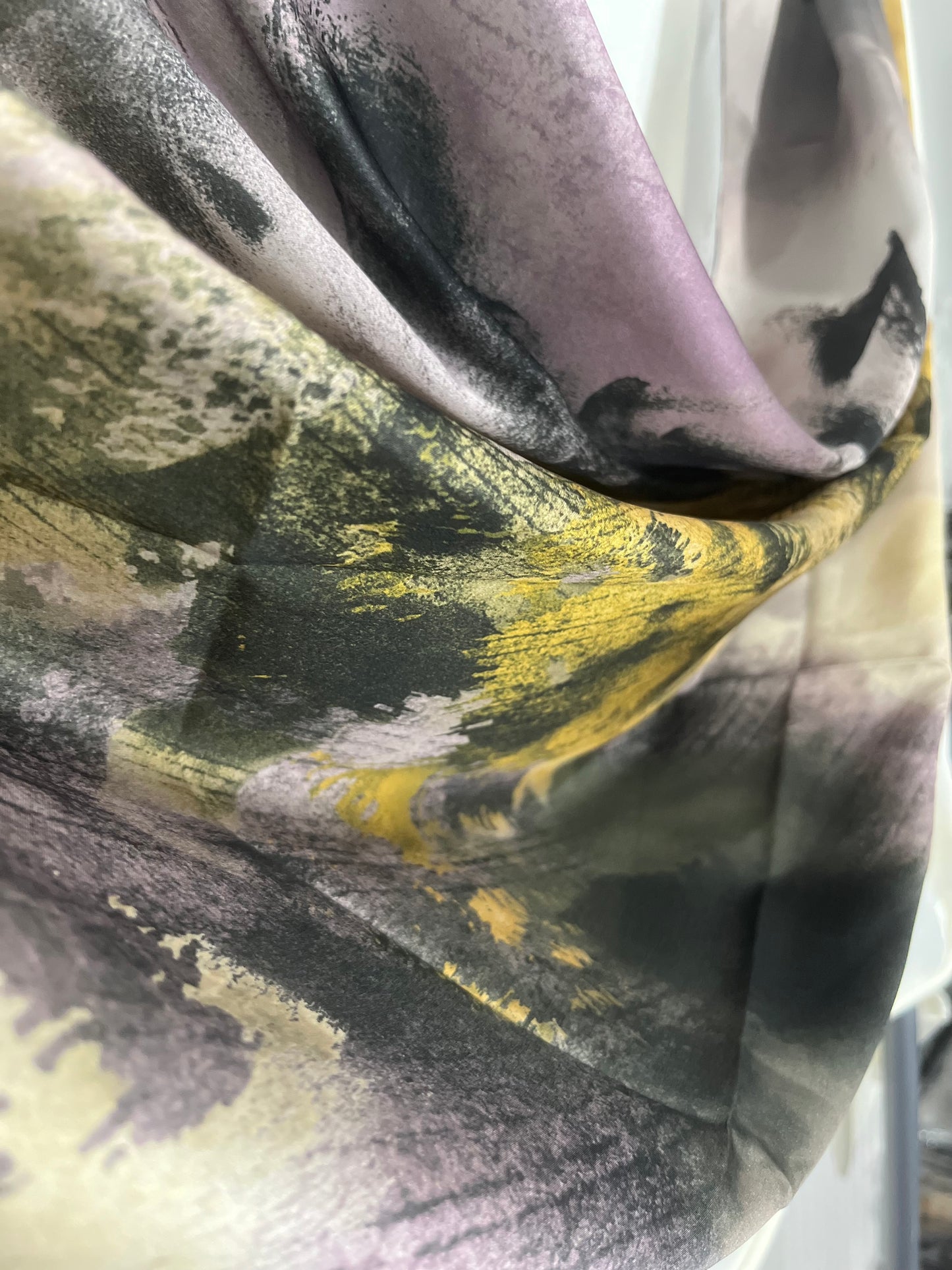 GOLD AND GREY SATIN HIJAB