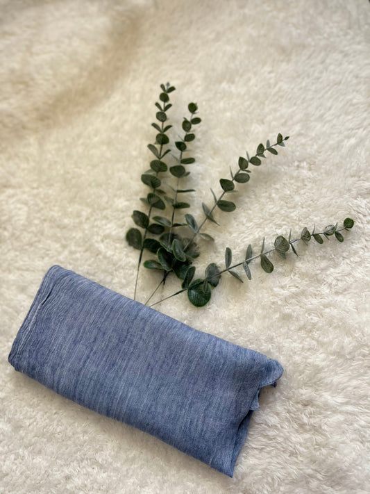 TEXURED RAYON HIJAB - AZURE