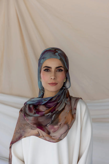 WATER COLOUR FLORAL COTTON MODAL HIJAB