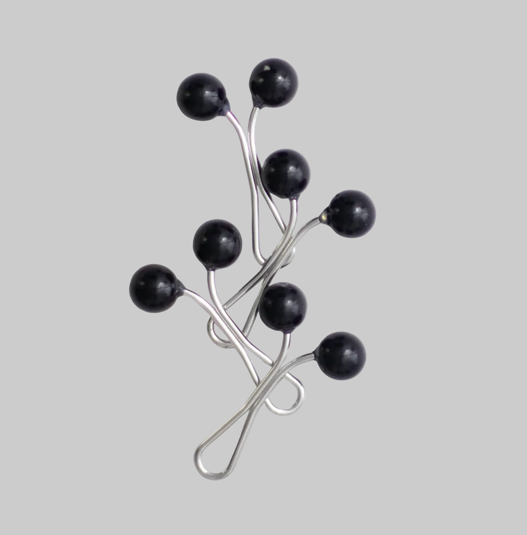 Non-snag hijab clip used under the chin for secure, pin-free wear.