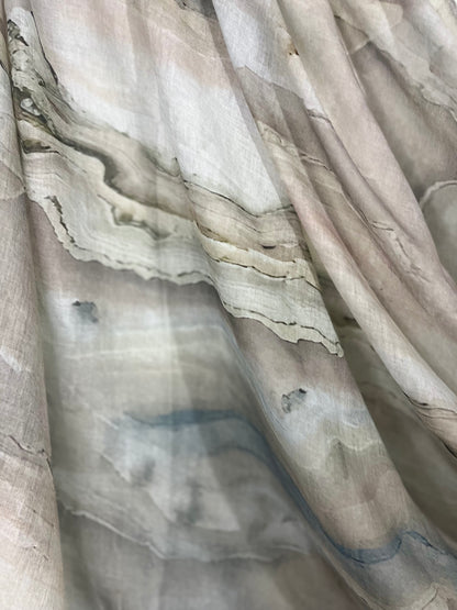 Platinum Lava Hijab in printed Modal Cotton with smooth texture, perfect for full coverage and elegant modest wear.