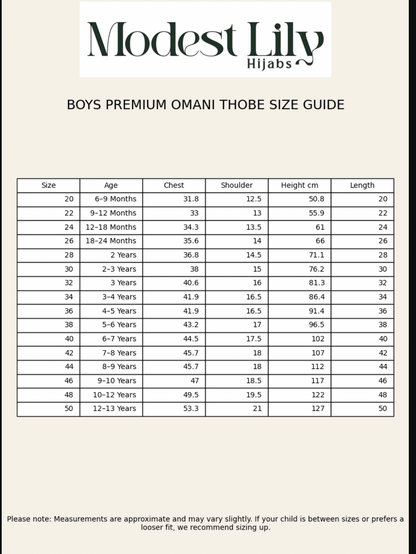 BOYS PREMIUM OMANI THOBE