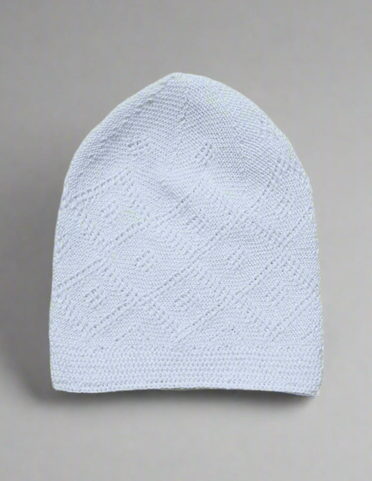 Men’s Knitted Cotton Black Prayer Kufi
