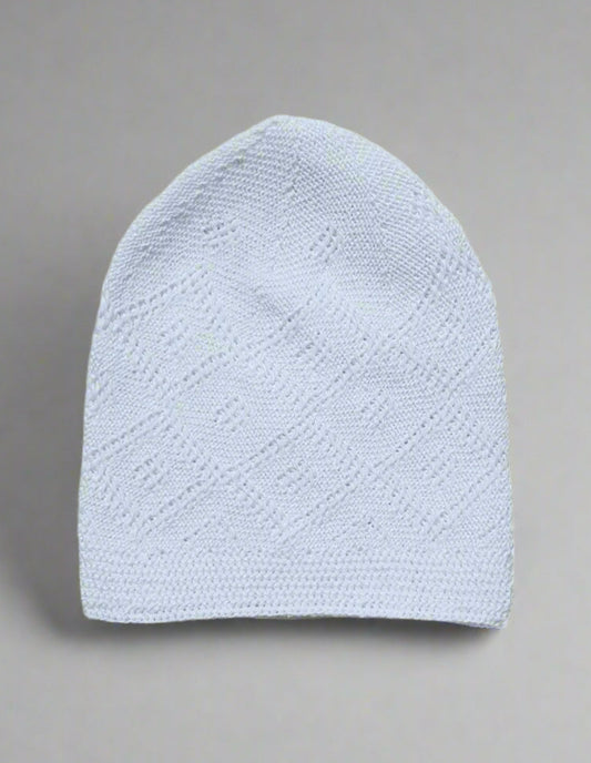 Men’s Knitted Cotton Black Prayer Kufi