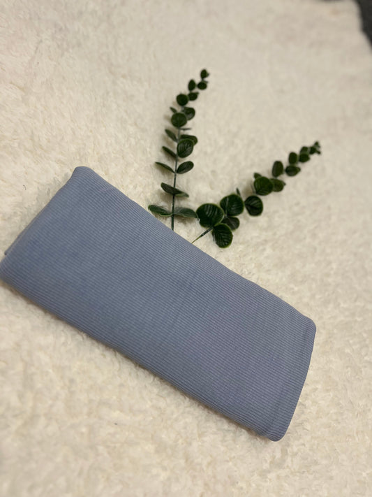 Premium bamboo ribbed jersey hijab offering full coverage and smooth drape