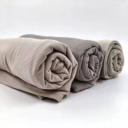 Bamboo ribbed jersey hijab featuring a smooth drape and full coverage fit