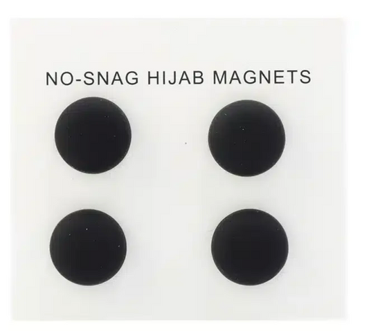 Close up of hijab magnets with smooth finish to prevent fabric damage