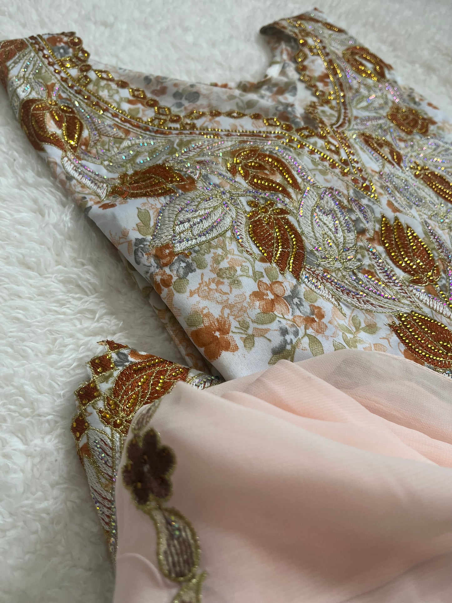 Elegant Desert Rose Mukhawer inspired by Dubai Gulf modest fashion
