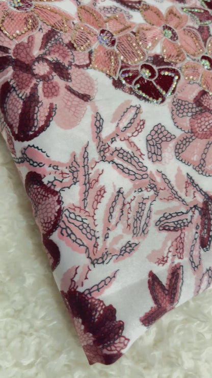 Premium Royal Pomegranate Emirati Mukhawar Islamic clothing for women

