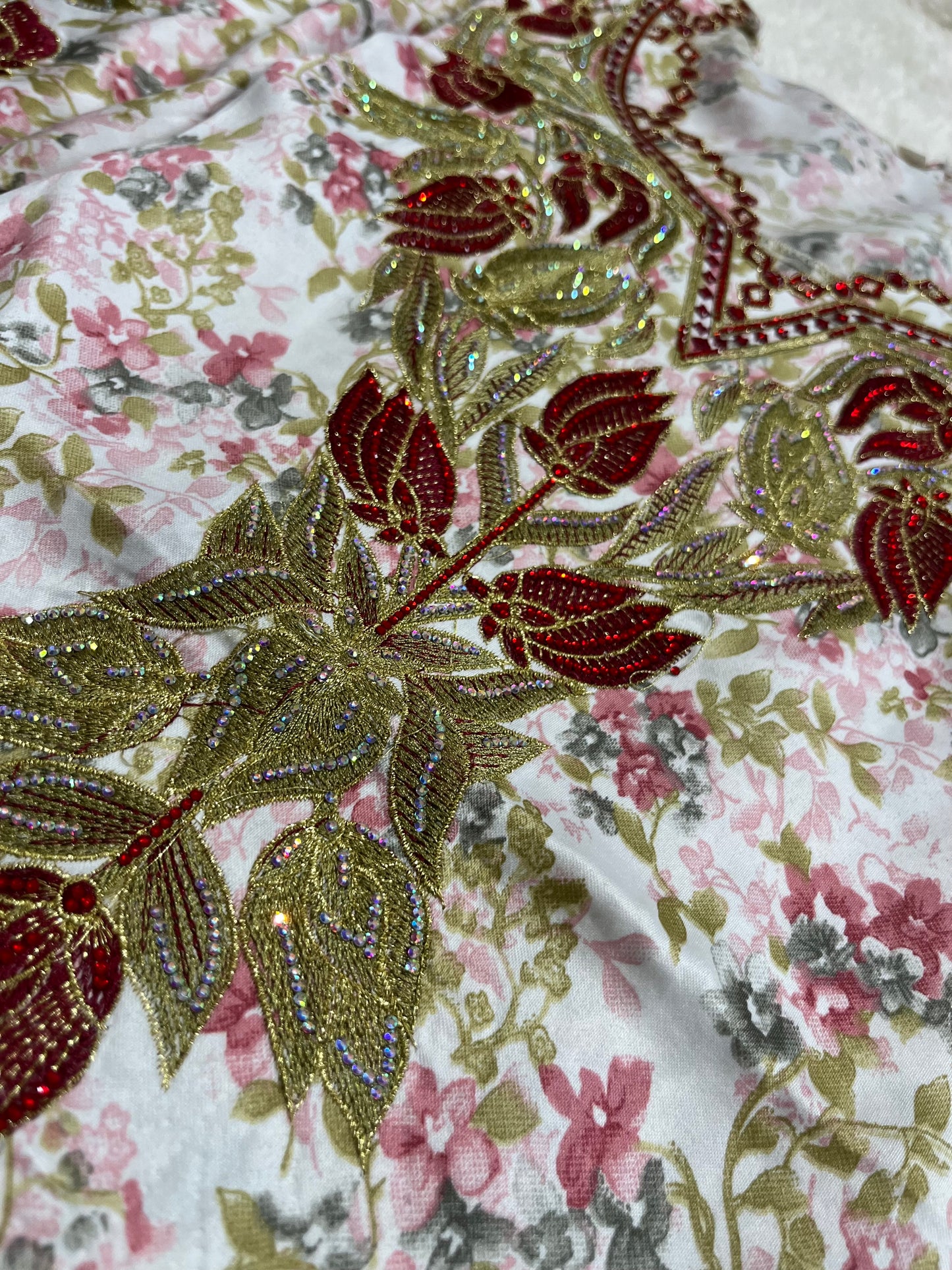 Desert Ruby Arabic embroidered kaftan for women modest wear UK