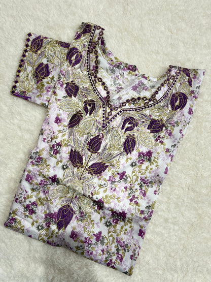 Violet Mirage Mukhawar luxury purple Emirati dress for Eid UK