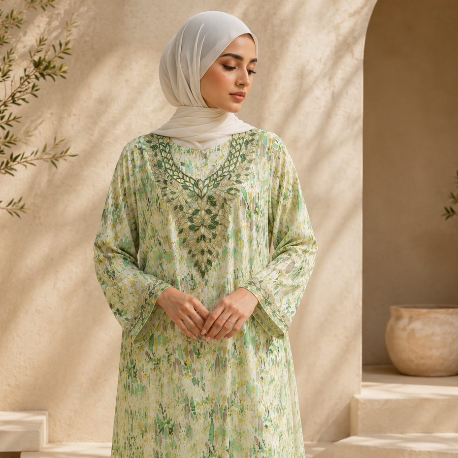 Zaytouna Mukhawar luxury Emirati dress for Eid and occasions UK